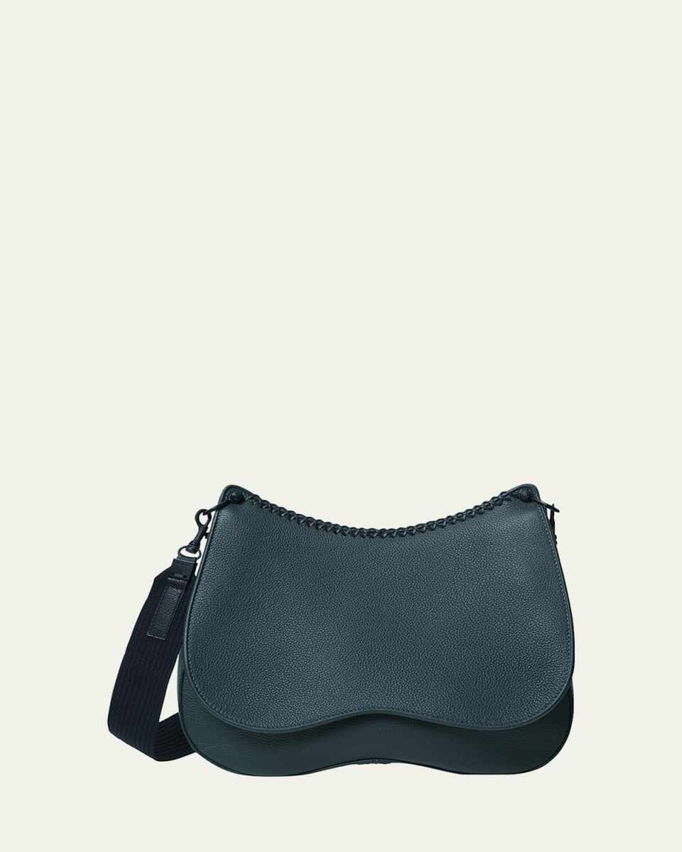 Saddle Grain Leather Crossbody Bag